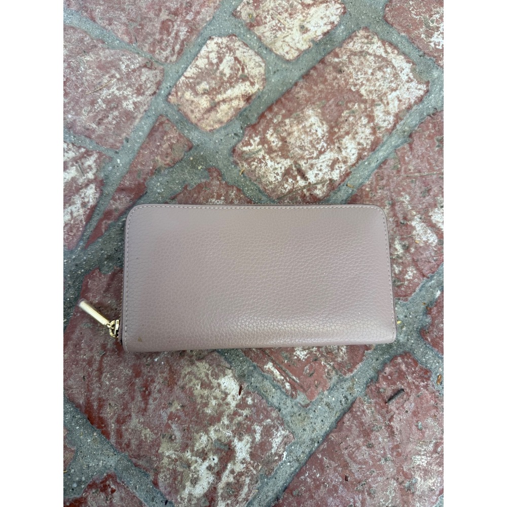 Cuyana Pebbled Zip Wallet in Dusty Rose